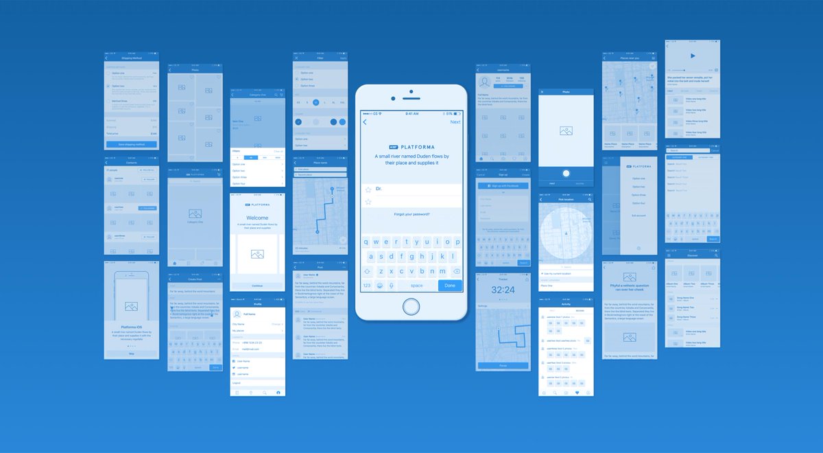 hostireland's tweet photo. Free download: Platforma iOS and web wireframe kits https://t.co/al3UnouUbl https://t.co/h1ZzakDyJb