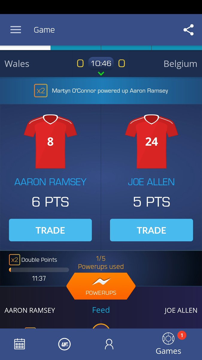 Martynoco83's tweet image. Just used my Pass Master on Joe Allen on @ultimatefanlive for #WAL vs #BEL