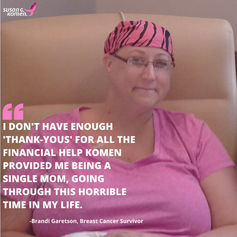 Read how SGK stepped in to help BC survivor Brandi Garetson when she needed it the most: sgk.mn/28QmEIM