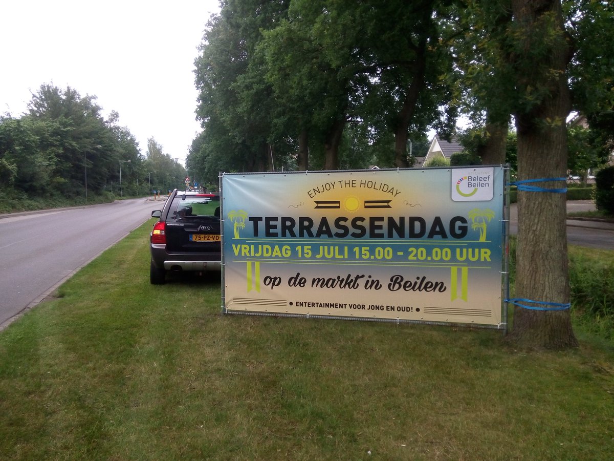 PR voor terrassendag op 15 juli. Aansluitend band Roasted op de markt. Mooi moment om de zomervakantie in te luiden!
