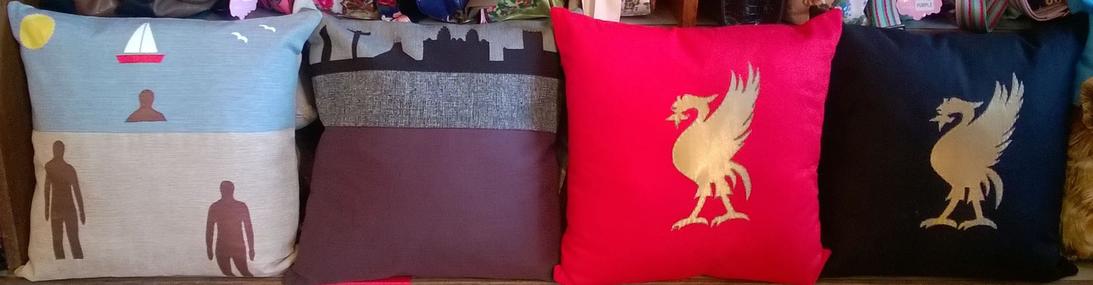 RoxiiesTreasure's tweet photo. If anyone was at @AccelerateBrit @yourECL today here's our #Liverpool themed cushions, here they are! #Accelerate16 https://t.co/KNd2oiolVy