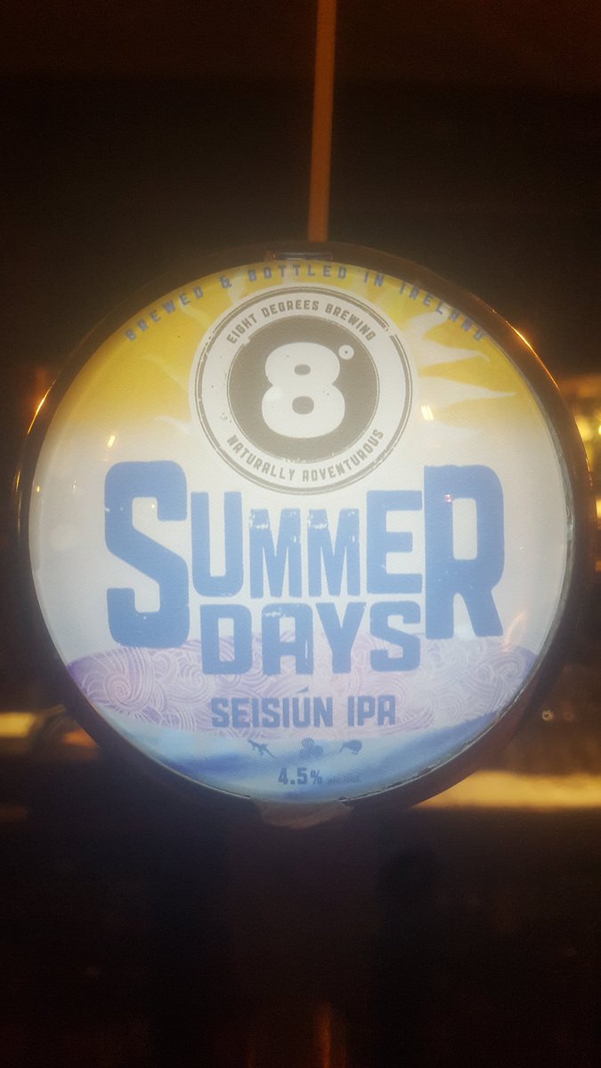 Lock13Sallins's tweet photo. Now on #RotationTap @Lock13Sallins @BeoirOrg #Sessiun #IPA from @8degreesbrewing #Hops #Malt #Irish #Craft #Beer https://t.co/KvK7PcN0CU