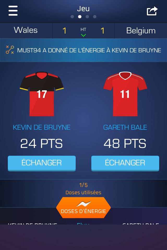 BaptisteBarnum's tweet photo. Je viens d'utiliser mon Pass Master sur Kevin De Bruyne sur @ultimatefanlive https://t.co/nrNwfYT8Yy