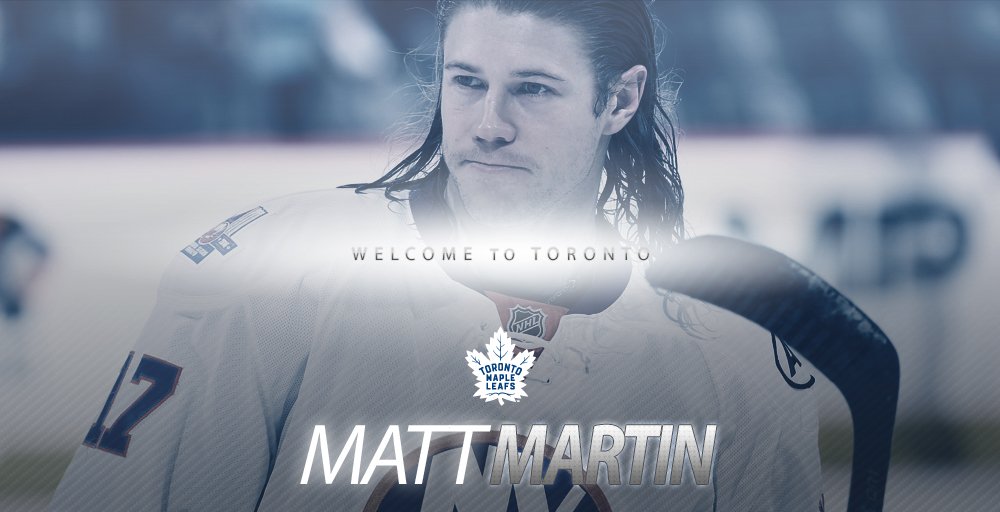 MapleLeafs's tweet photo. The Maple Leafs have signed forward Matt Martin. #TMLtalk 

READ: https://t.co/FnZiXPDpCf https://t.co/WHzupwLjiC