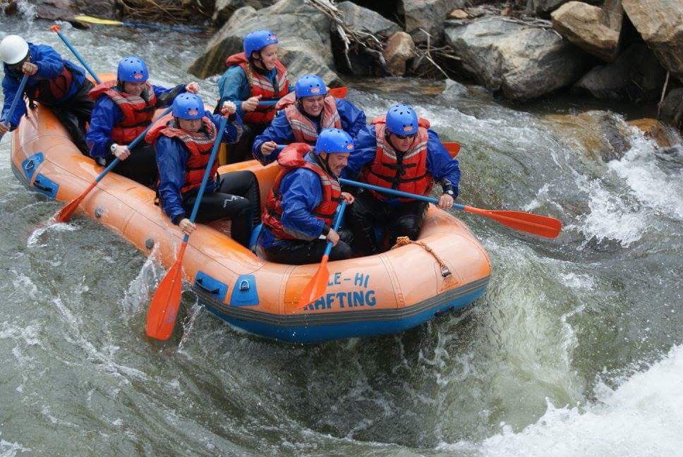AFSBALL's tweet photo. Annual @AFGold Whitewater Rafting. Best ever! #AFSoftball @MileHiRafting. #COSparkFire https://t.co/Ho5qwKES7U
