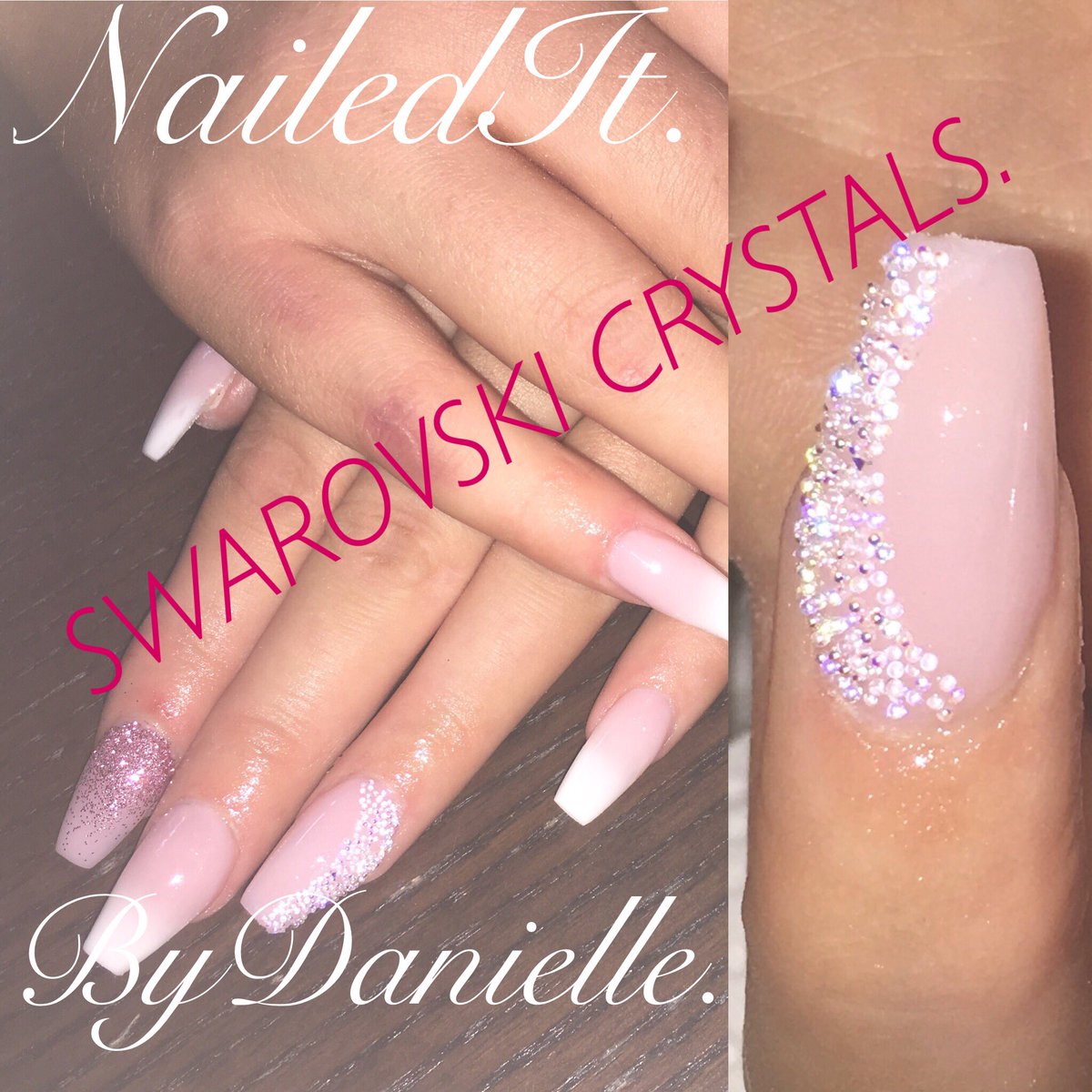 Daniellejo1991's tweet photo. Today's nails💅🏽 @NSIUK @swarovski #acrylicnails #coffinnails #nsi https://t.co/vQJSUA8LJY