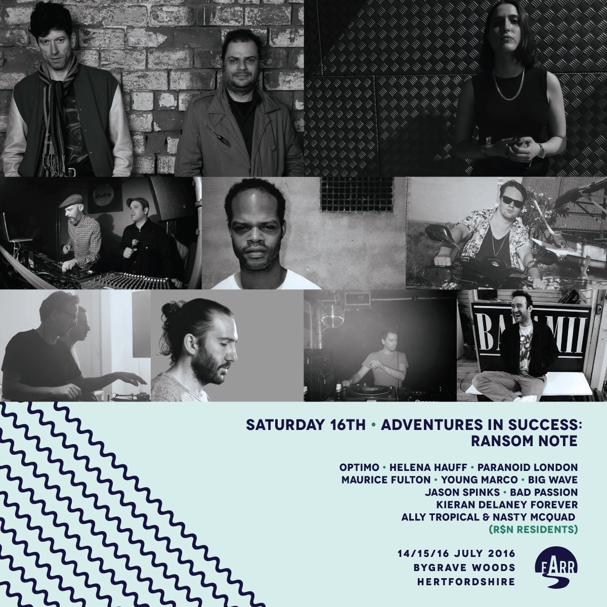 FarrFestival's tweet photo. The @Ransomnote takeover w/ @JDTwitch (Optimo), #HelenaHauff, @Paranoid_London, @mauricefulton will be big! #Farr16 https://t.co/ph4hpXUdWG