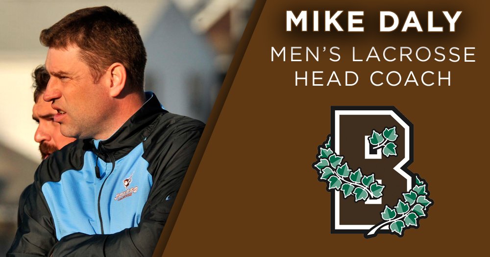 BrownU_Bears's tweet photo. Brown welcomes Mike Daly as @BrownLacrosse's new head coach! #GoBruno #OneIvy @NCAA_Lax https://t.co/vS80Yn0UTV https://t.co/E4Ly9mEVlB
