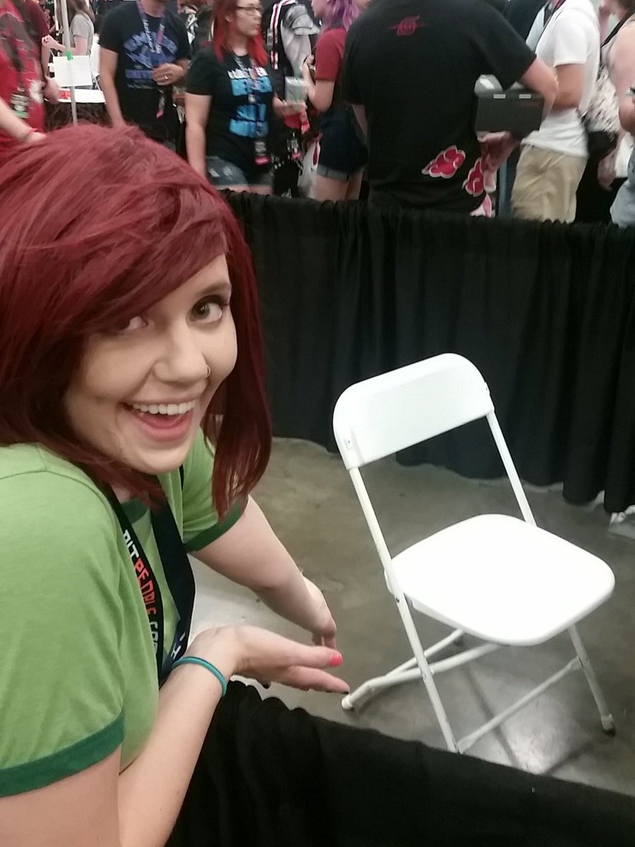 notnamebrand's tweet photo. We found the #VIPChair at #RTX2016 !!!! https://t.co/62ygSZRj0y