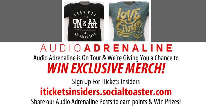 6friesen's tweet photo. Audio Adrenaline is on Tour and iTickets is giving you free tour merch just for sharing!  - https://t.co/89rjwWfASR https://t.co/vLnJyaK7xm