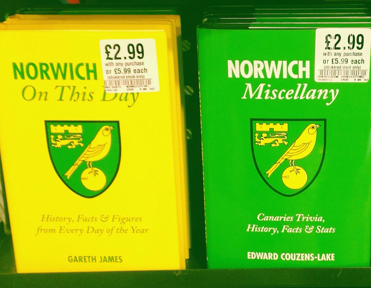 hmvNorwich's tweet photo. Great price on these @NorwichCityFC books on the day #NCFC unveil the new home shirt! #ownyellow @HMVRelated #otbc https://t.co/YkhbuOkPyO