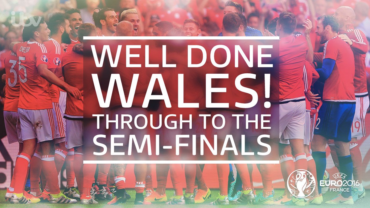 ITV's tweet photo. The Welsh dragon has roared! #WALBEL https://t.co/nONJcPclmG