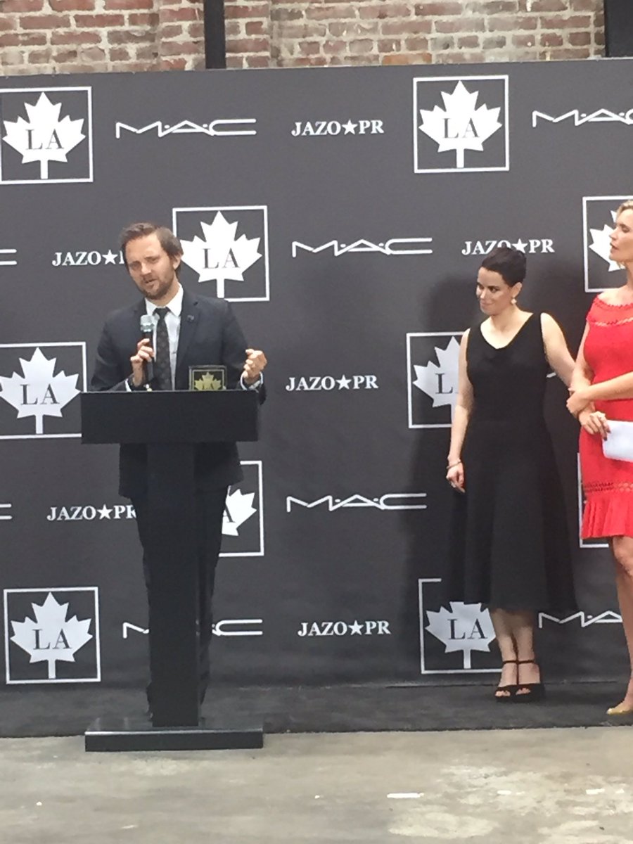 KeltieKnight's tweet photo. "If you want to have a successful tv show, you put a Canadian on it" - @BSSchwartz  🇨🇦 #goldenmaple https://t.co/zHVtBQLVnz