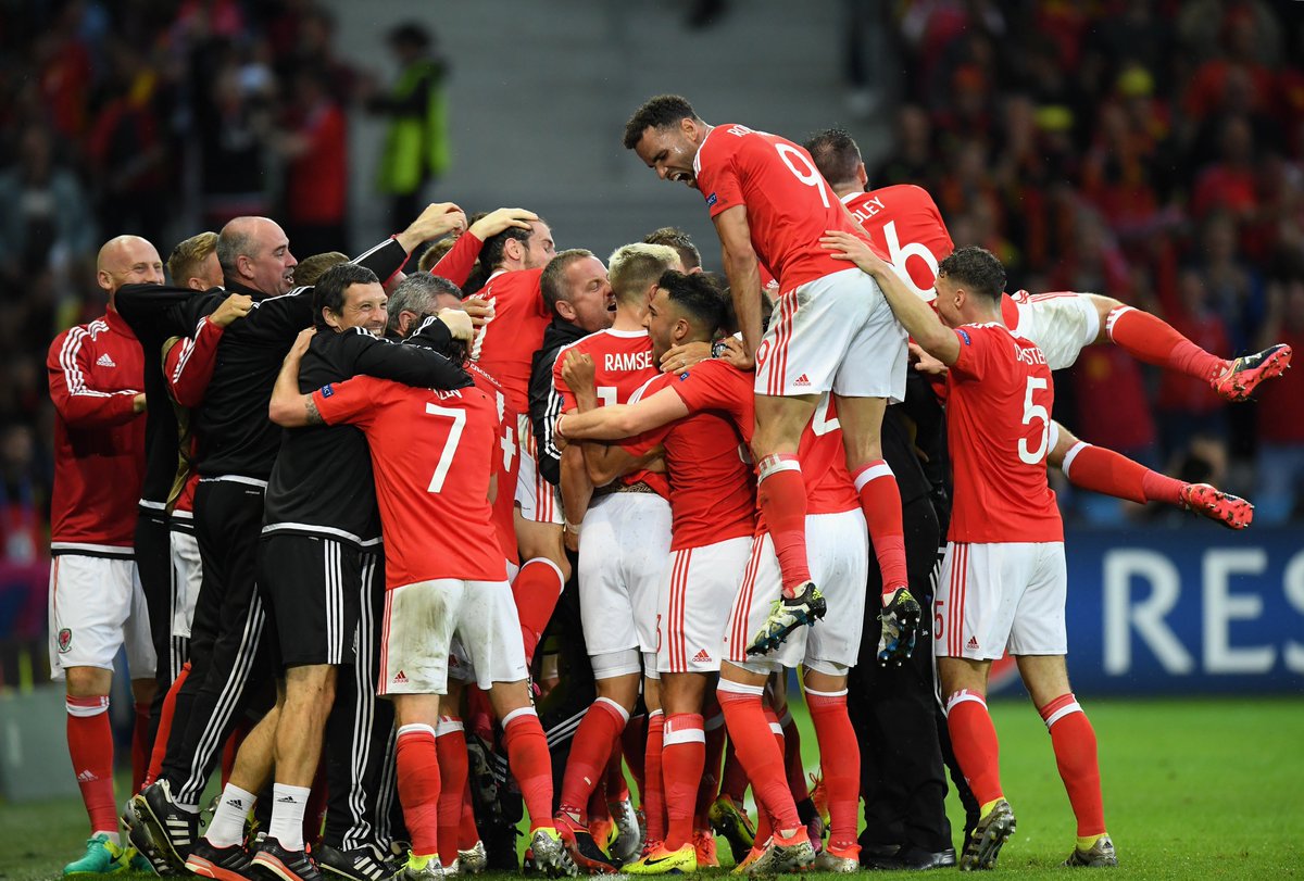 sportv's tweet photo. Histórico! Na primeira participação na @UEFAEURO, País de Gales chega às semis! #WAL x #BEL #EURO2016 #EUROnoSporTV https://t.co/fVRYvhTf2T