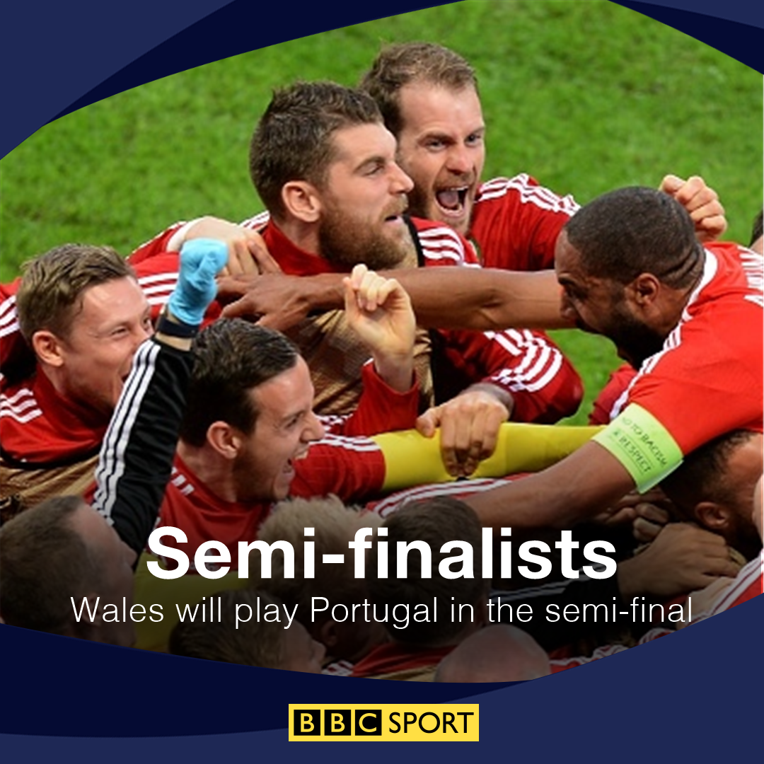 FT: It's history for #WAL.

Wales are in their first major tournament semi.

#WAL 3-1 #BEL bit.ly/29aNc5P