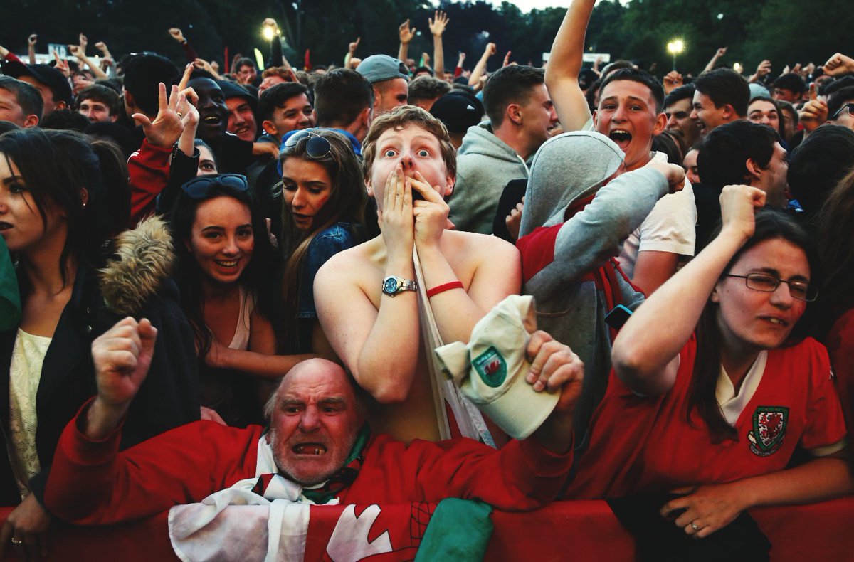 Footballtweet's tweet photo. That passion. #WAL #EURO2016 https://t.co/v1soKqZIT4