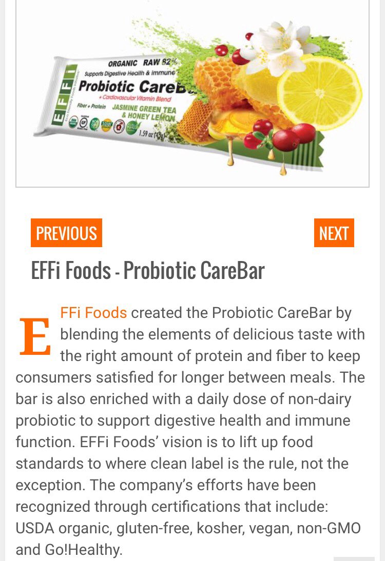 eatunimaginable's tweet photo. Thank you Natural Products Insider magazine for another mention of #ProbioticCareBars 🙌🏼
#WellnessBeyond #EFFiFoods https://t.co/80IuhpfUzo