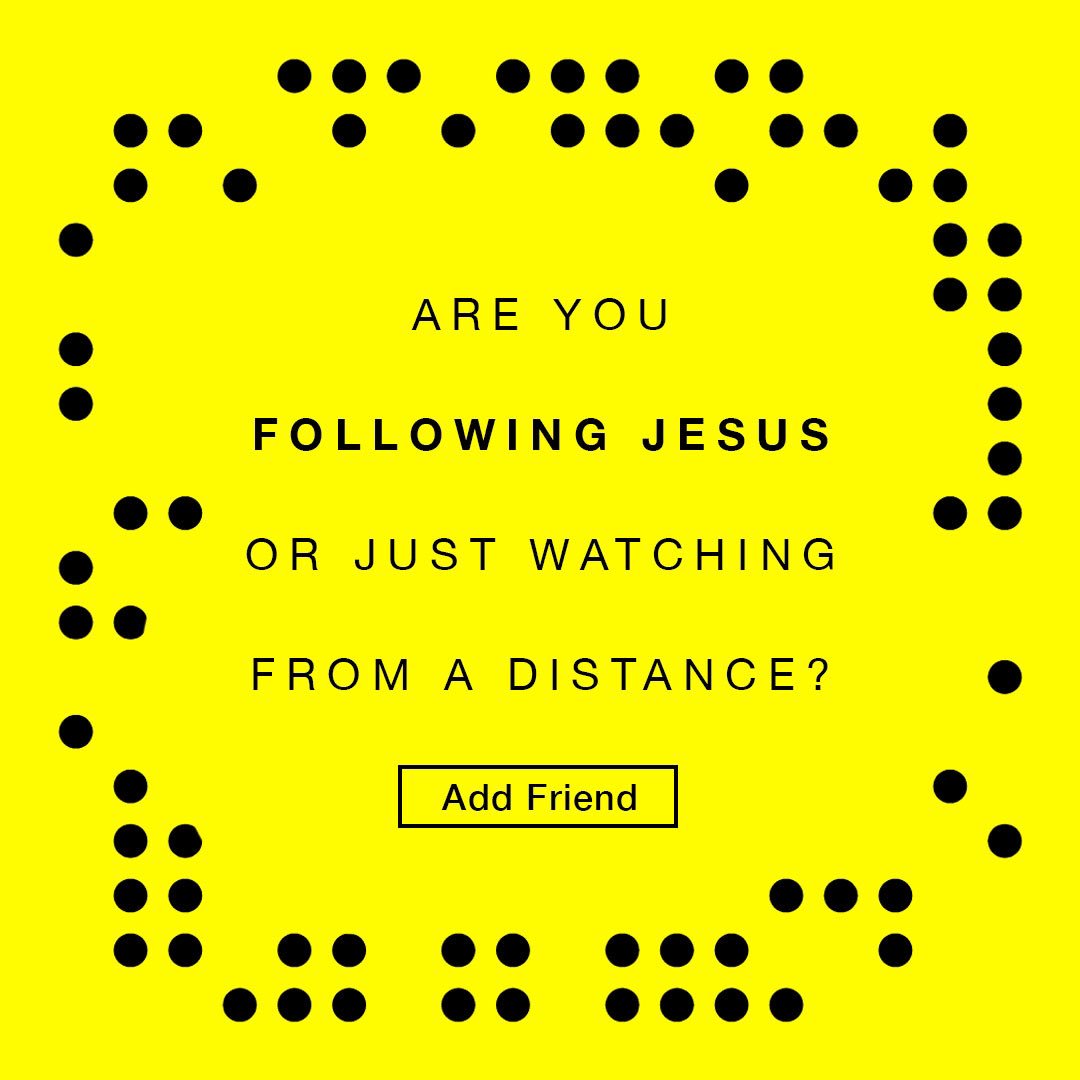 YourChurch's tweet photo. Jesus says.. Come and follow me. Following Jesus is not watching from a distance but having a personal relationship. https://t.co/5UBJD5R2CK