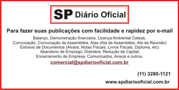 Diário Oficial Estado de São Paulo