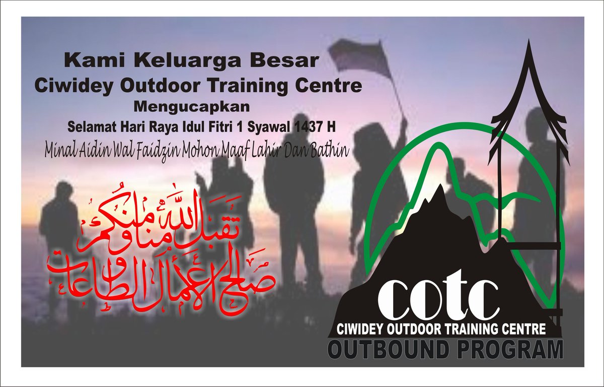 ciwideyoutbound's tweet photo. Selamat idul fitri 1 syawal 1437 #outbound #KampungCaiRancaUpas #travel #FunGames #CiwideyItuIndah #Lebaran https://t.co/nWfVvovImT