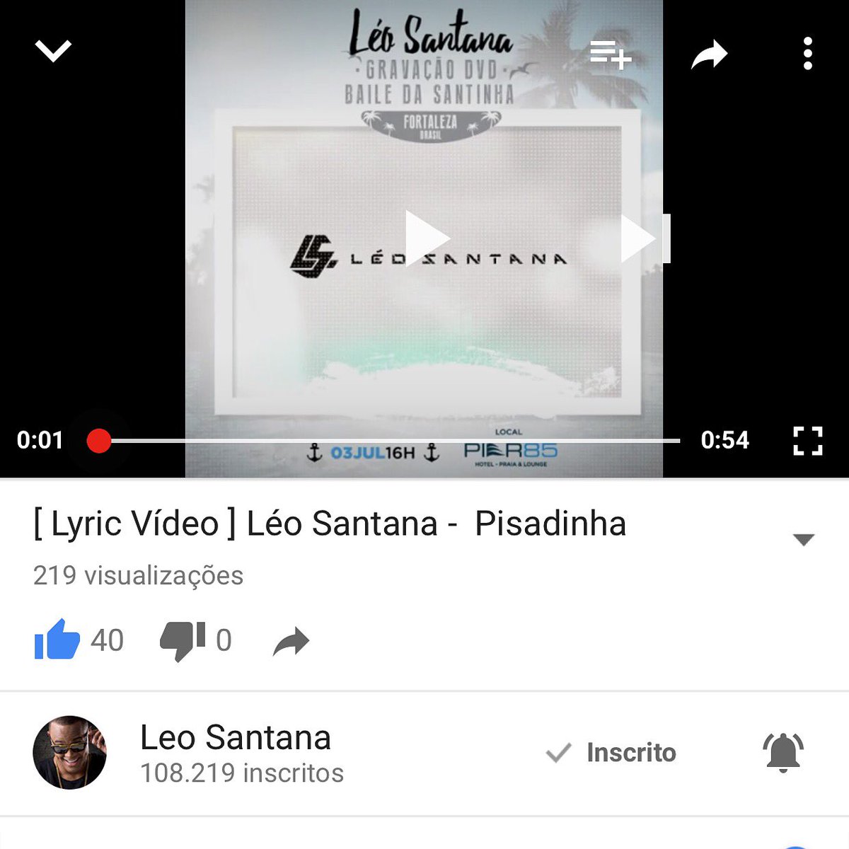 bylevideoliveir's tweet photo. Feliz de mais em participar desse projeto obrigado meu irmao @OLeoSantana e toda sua producao, #PISADINHA https://t.co/eJdpOztg73