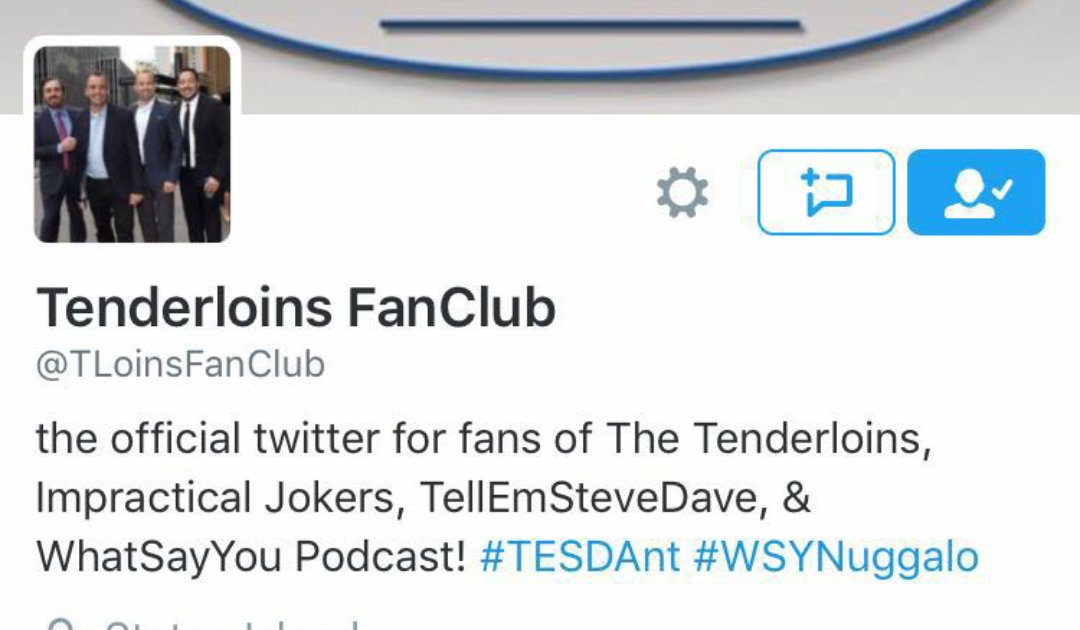 dcchicks's tweet photo. @TellEmSteveDave surprised to see your "official" fan twitter being called 'Tenderloins Fan Club'? #yoho #confused https://t.co/mFG7Qs3CQ7