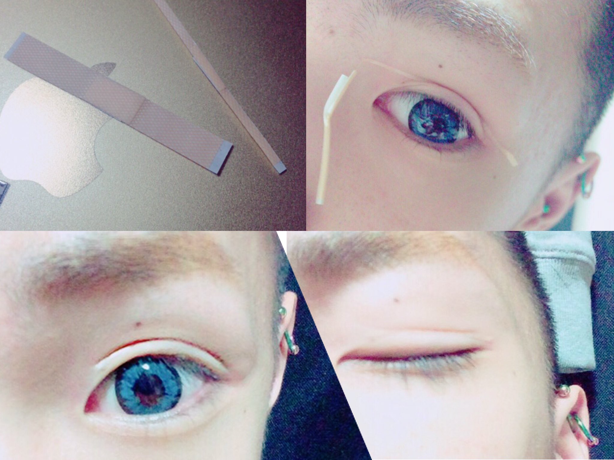 まあたろう セリアさんで売ってる絆創膏 凄く伸びて二重作るのに最適です １枚で約6回分はあるのでコスパ最高です 使用例がこちら 女装デス レイヤーのオススメ商品プレゼン大会 T Co Nlailtxutc Twitter