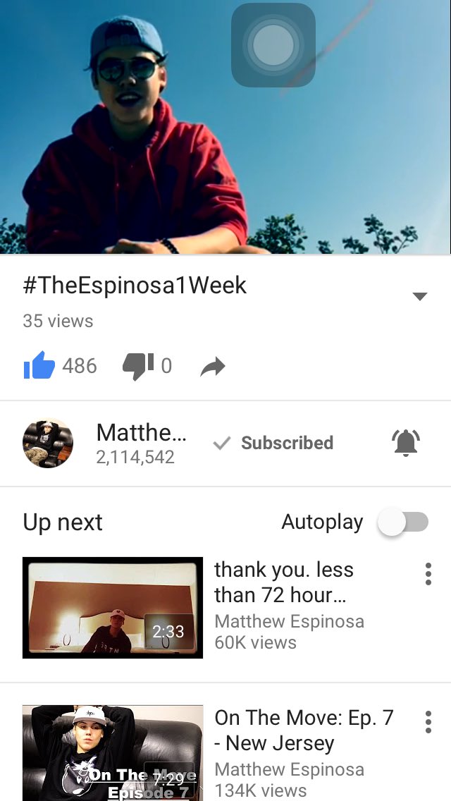 haileesbowman's tweet photo. #TheEspinosa1Week #mattsnewvideo @TheMattEspinosa go watch it on YouTube right now!! https://t.co/08uQgiTqoM