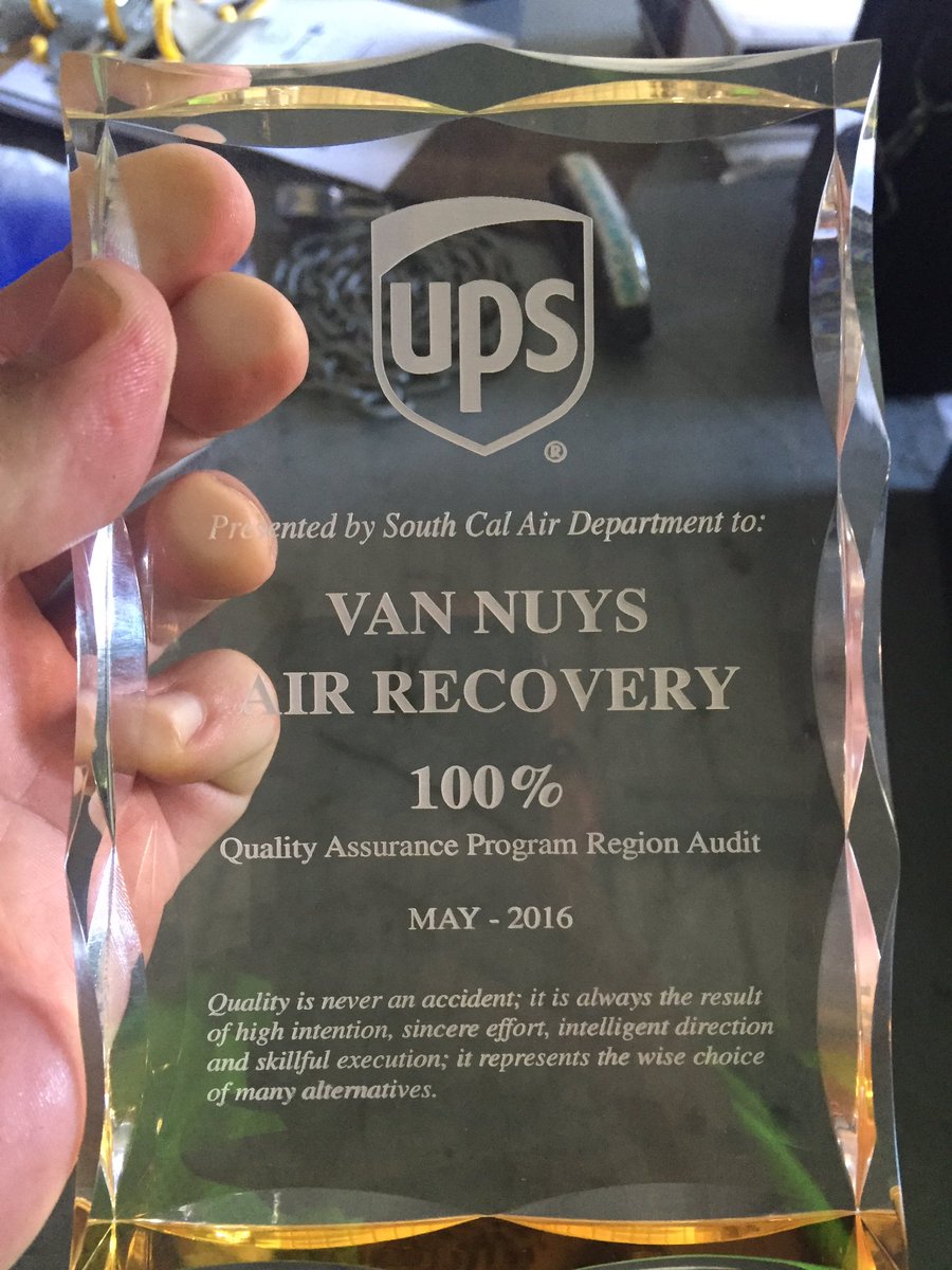 Congratulations to the Van Nuys Air Recovery. Staying compliant. 100% Quality Assurance Program Region Audit.