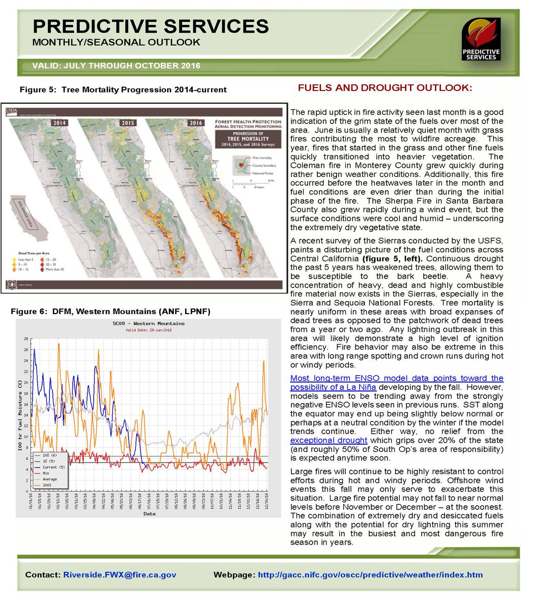 JhawkFire's tweet image. #SoOps #GACC #PredictiveServices #FireWeather &amp;amp; #FuelsOutlook Jul-Oct 2016 #SeniorMeteorologist #TomRolinski