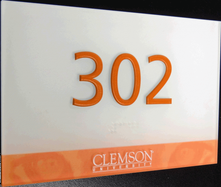 avalisway's tweet photo. Our new Custom Series Room Identification signs for @ClemsonUniv! https://t.co/x1guEYhIkv