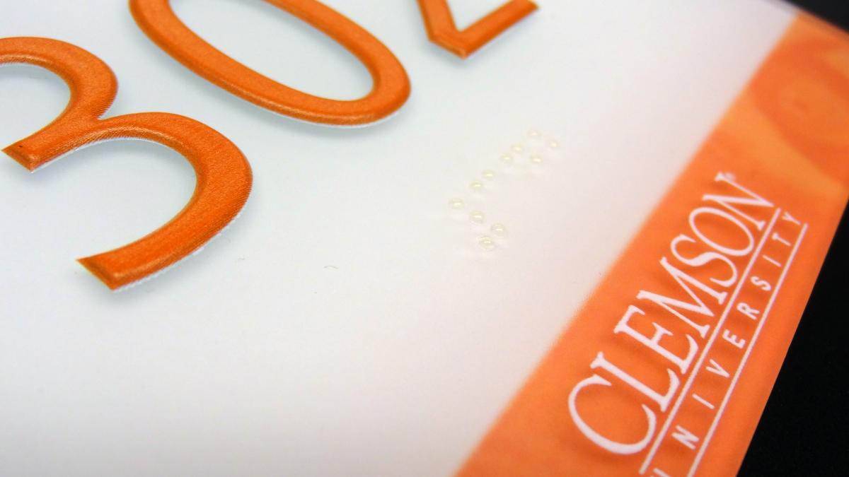 avalisway's tweet photo. Our new Custom Series Room Identification signs for @ClemsonUniv! https://t.co/x1guEYhIkv