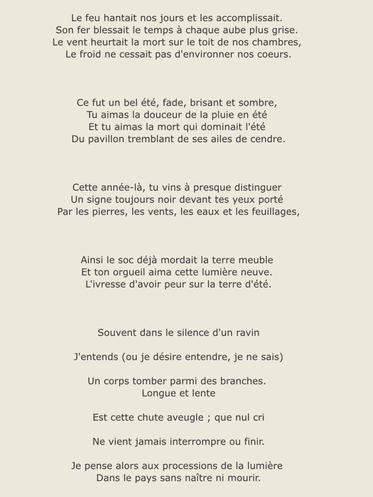 Relire "Le bel été" d'Yves Bonnefoy qui vient de mourir