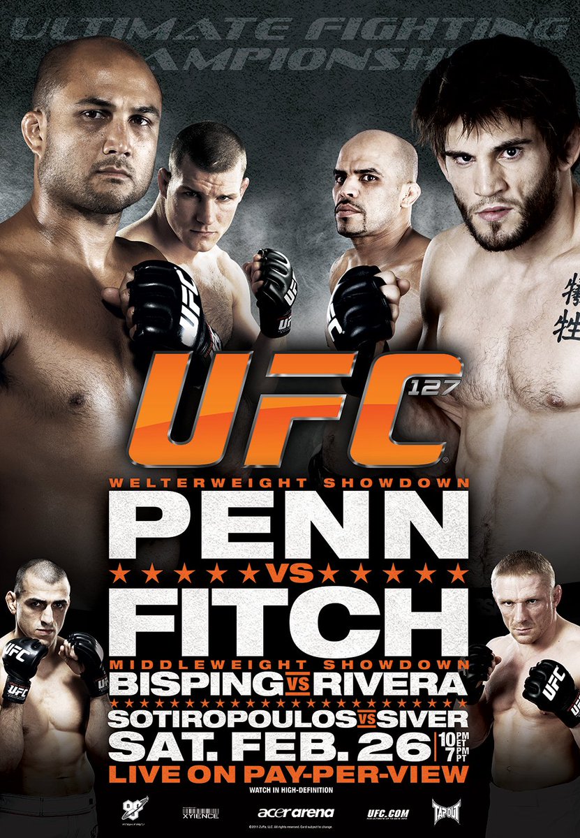 UFCONFOX's tweet photo. #UFC127 BJ Penn vs. Jon Fitch (Draw) #FightPosterFriday #UFC200 https://t.co/SvyBURVsj7