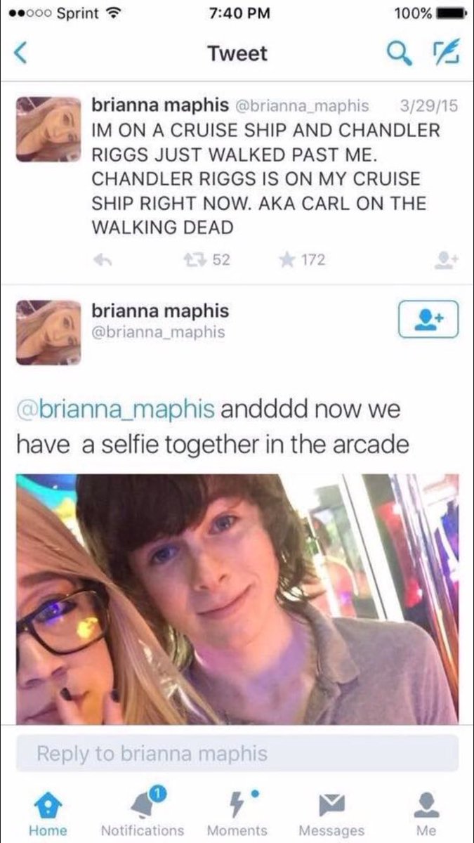 Brianna Maphis and Chandler Riggs' first meet
