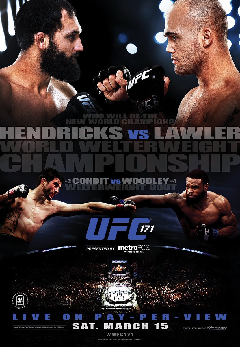 #UFC171: Johny Hendricks def. Robbie Lawler #FightPosterFriday #UFC200