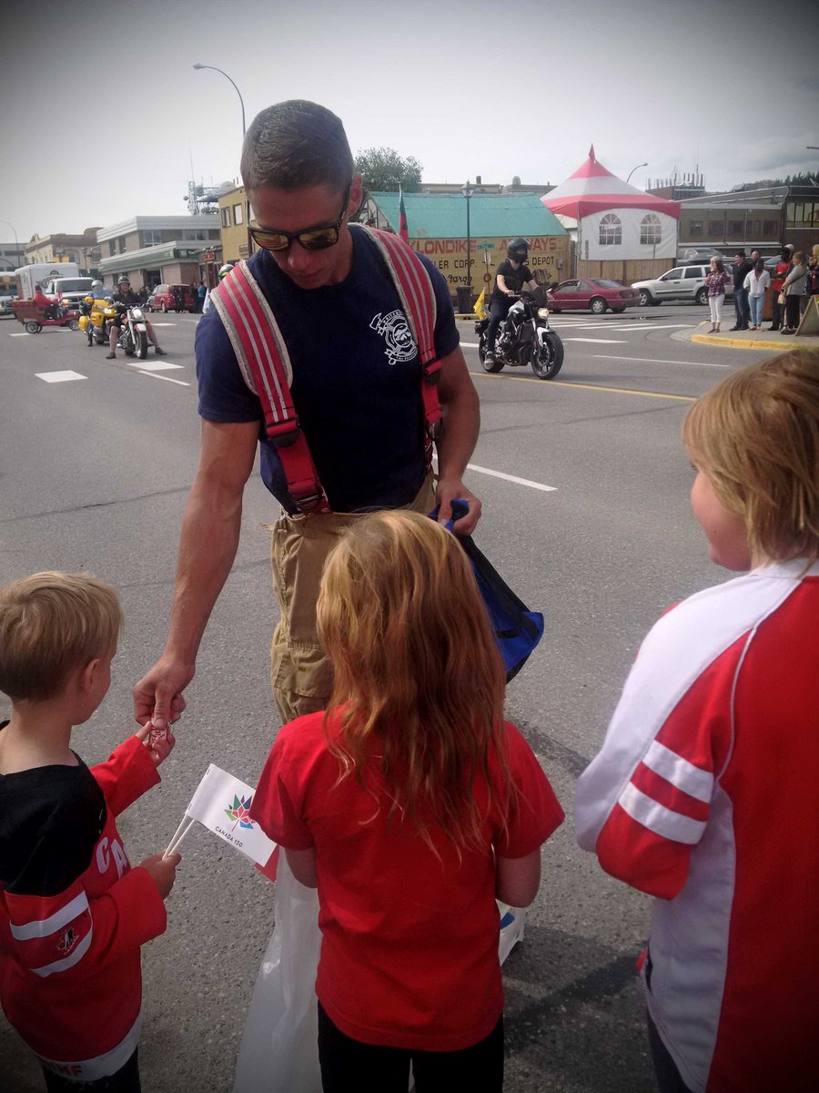 Kudos to @city_whitehorse @WHFDFF for being the highlight of these kids day Happy #CanadaDay! #dedicationtocommunity