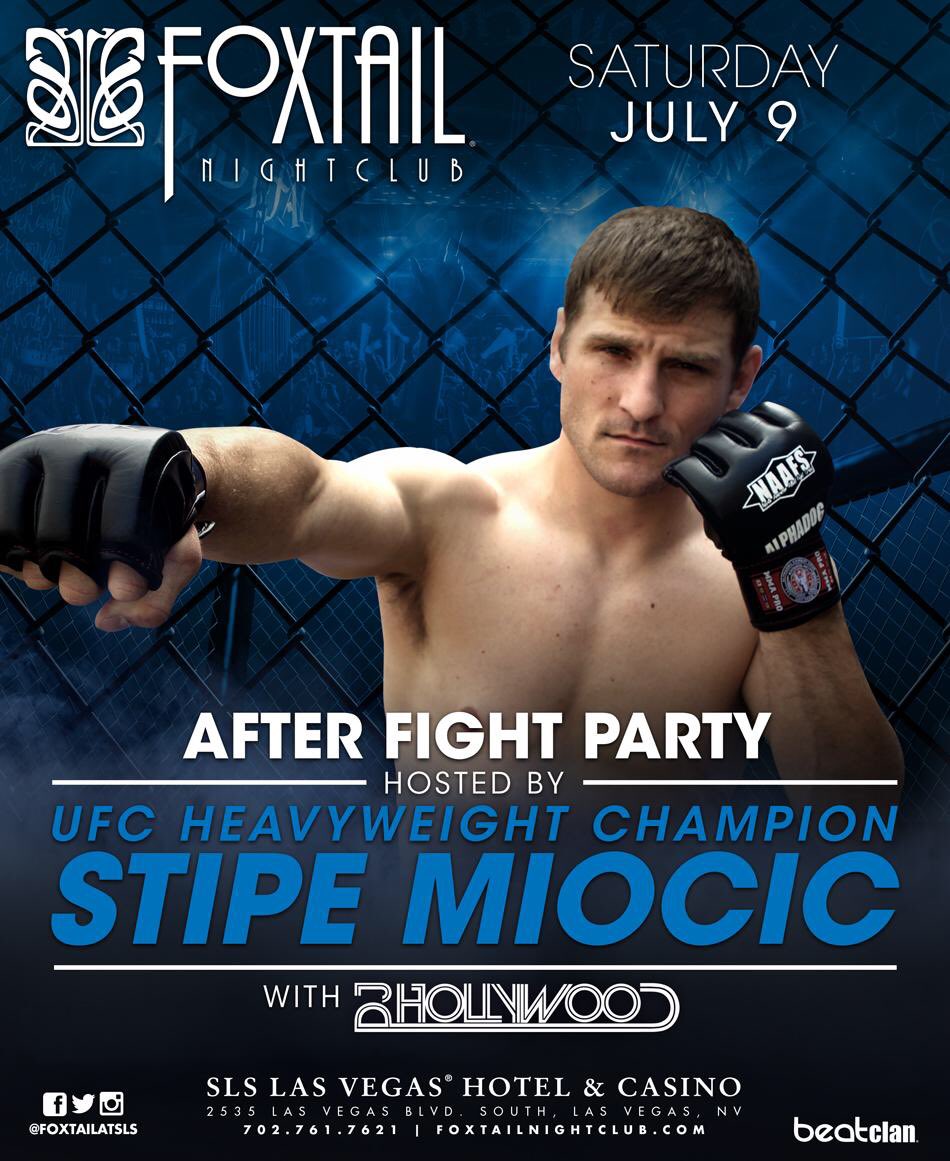 OctosManagement's tweet image. Meet @stipemiocicufc @Foxtailatsls Vegas 7/9 after #ufc200 @ImDJHollywood #beatclan