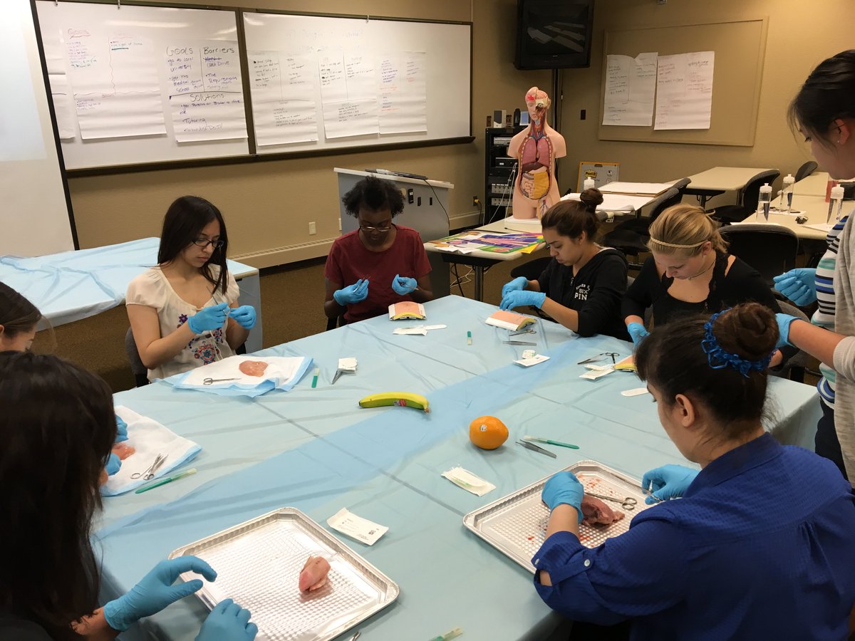 RuralMedAcademy's tweet photo. Surgeons in training #2016RMAMedicinaExpress #MedSchoolLife #SutureLab #MD2BE @LMSA_Rockford @UIC_HCOE https://t.co/iGAjfyyfWx