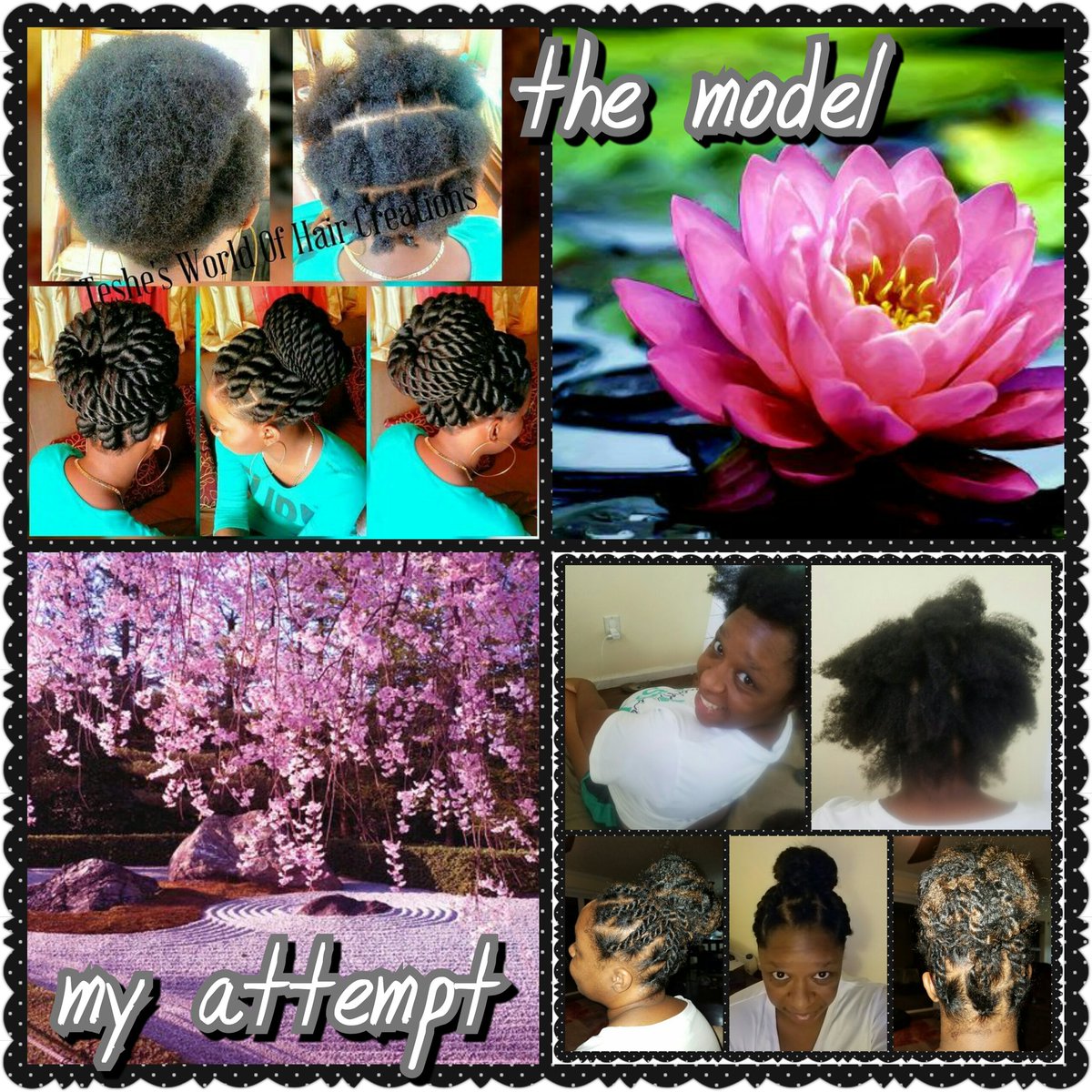 MyWorldFiction's tweet photo. Another #pinterest #protectivestyle attempt. #naturalhair. #FirstTry #betterwithpractice https://t.co/L7KfwSfRt4