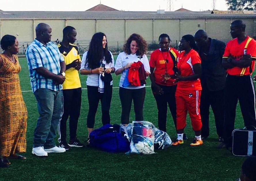 G3 instructors handed out uniform donations to Uganda women's national team! <a href="/G3_Africa/">GrowingtheGame4Girls</a> <a href="/natandajidah/">Nantanda Majidah</a>
