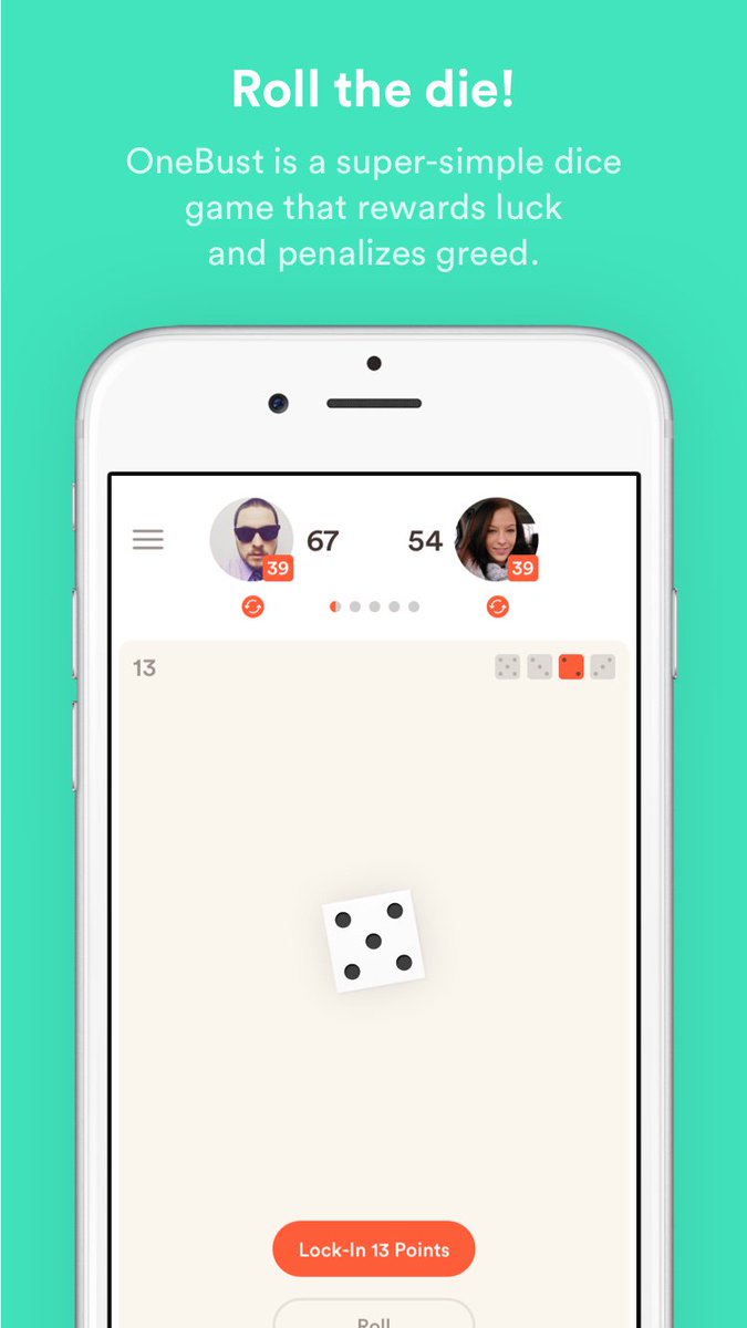 problemsolvedco's tweet image. OneBust @OneBustApp - OneBust is a super-simple frustratingly-fun dice game for your iPhone.