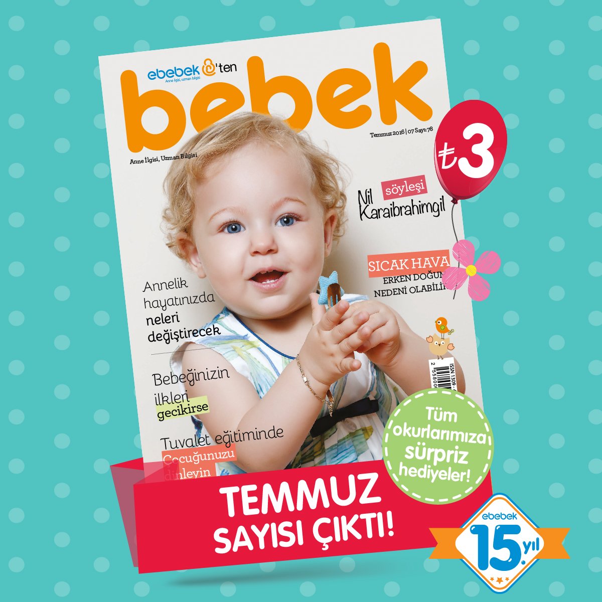 bebekcom's tweet photo. ebebek'ten Bebek dergisi Temmuz sayısı çıktı! https://t.co/Q8W0hD6TPF