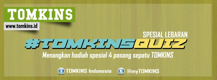 myTOMKINS's tweet photo. #TOMKINSQUIZ Spesial Lebaran akan hadir lagi dengan hadiah spesial 4 pasang sepatu TOMKINS.

Semoga beruntung https://t.co/OHywJrqouP