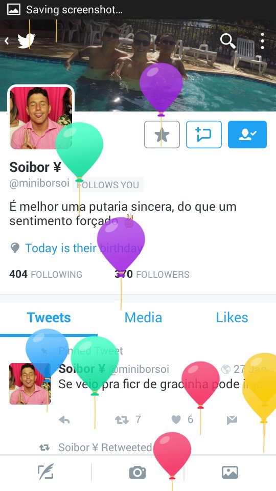 haiIsofav's tweet photo. olha os balãozinhos!!! parabéns para a pessoa mais chata desse mundo, conheci esse ano mas já considero mto https://t.co/lVJeQcL9m0