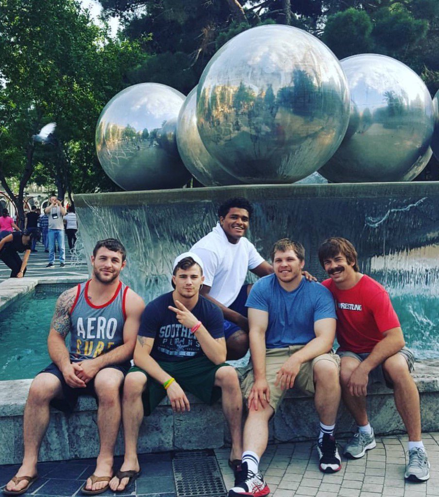 mobozzen's tweet photo. Ben #Provisor &amp; @GoGreco #wrestlers in Baku, Azerbaijan [from Jesse David #Thielke] @thielke_smooth @b_provisor74 https://t.co/zOFvz23Kcq