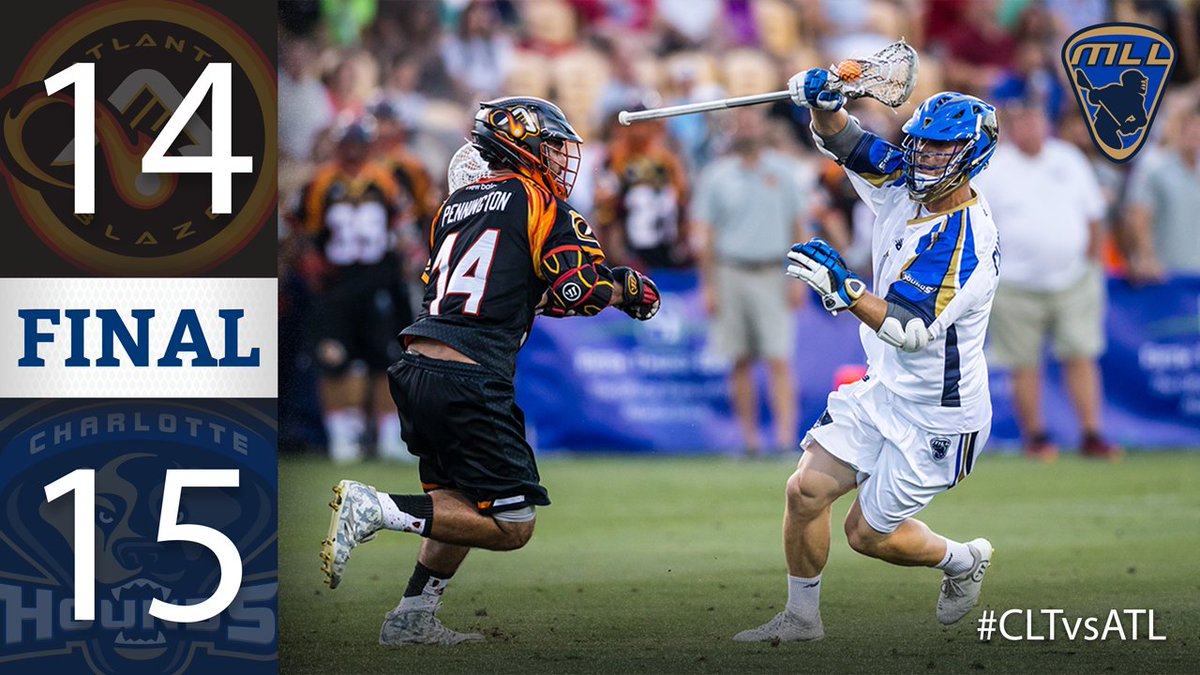 CharlotteMLL's tweet photo. Full #CLTvsATL Game Recap: Hounds Battle Back To Earn 15-14 OT Victory Over @AtlantaBlaze https://t.co/Dq8ohfTwop https://t.co/w2faYRHXOQ