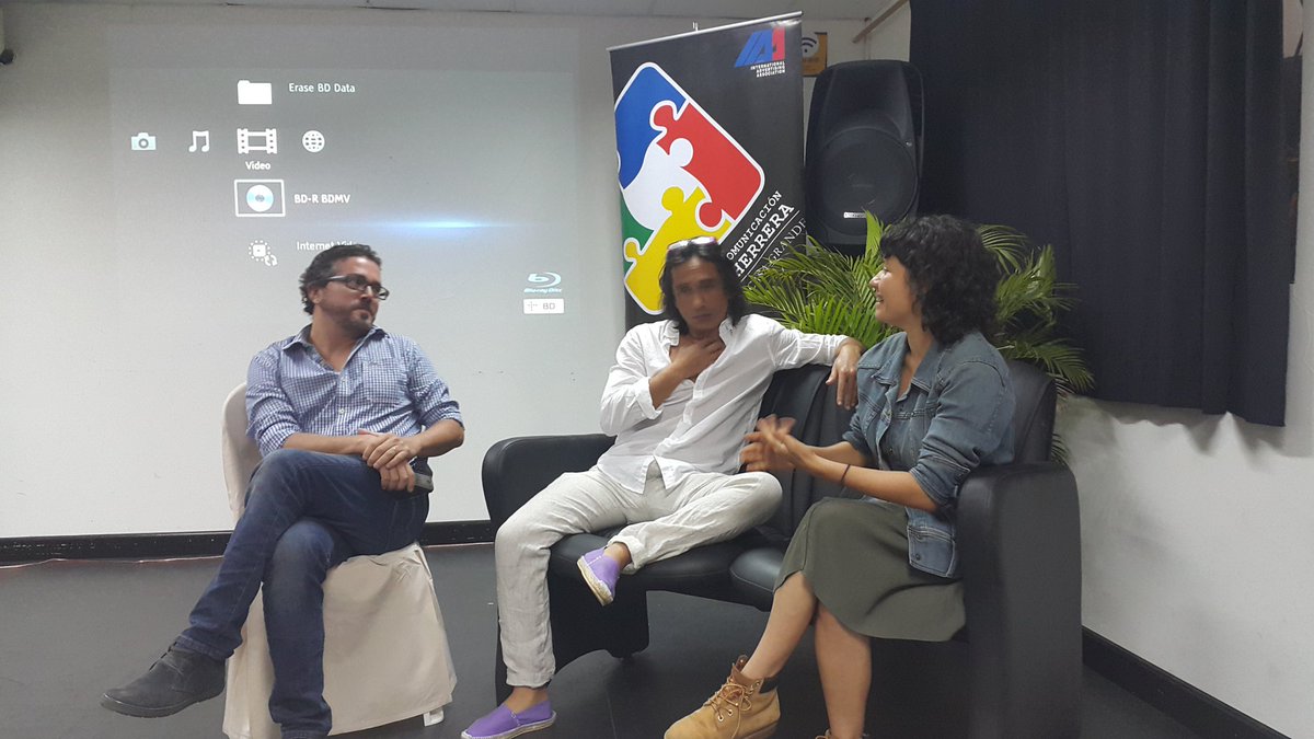 A3_Arosemena's tweet photo. En conversatorio con Allan Jeff y Fernando Mieles sobre su nueva película "Persistencia". @PersistenciaEC https://t.co/qAfPVzV4S3