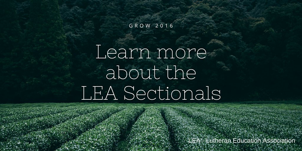 LutheranEd's tweet photo. Check out the list of #LEAET sectionals at the 2016 Convocation at https://t.co/hnmzGXwagR #luthed https://t.co/wrmvgqwU8f