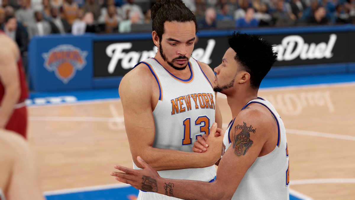 Steve Noah On Twitter Derrick Rose And Joakim Noah In Nba 2k16 With Their New York Knicks Uniforms